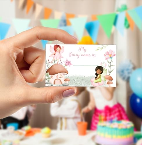 Fairy Party Decorations,Fairy First Birthday Decorations,Fairy Party Games,Birthday Games for Kids Party,Fun for Adults & Kids Game,What's Your Fairy Name Game - style: Fairy 1