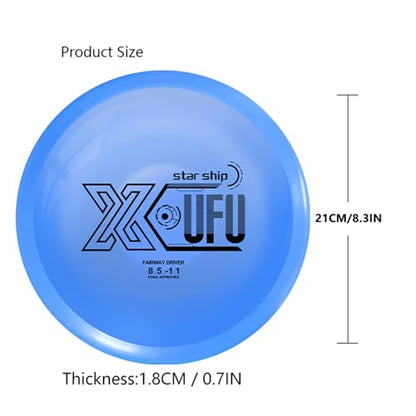 X-UFO Disc Golf Starter Set, 160-170g, Disc Golf Putter, Disc Golf Driver, Mid-Range, Beginner Disc Golf Set