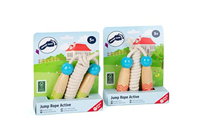 small foot 11872 Jump Rope Set Active Made of FSC 100%-Certified Wood, Set of 2 Exercise Toys for Ages 5+ Years - style: Skipping rope