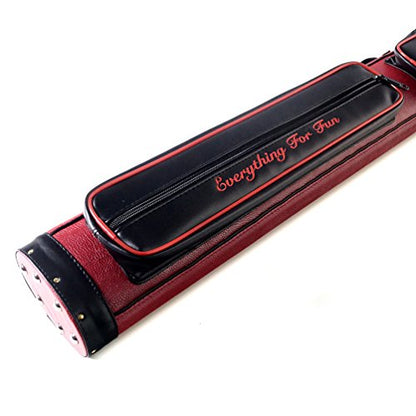 CUESOUL Soocoo Series 2x4/2x2 Hard Pool Cue Case -Holds 2 Cue Butt and 4 Cue Shafts,Four Color Available - color: 2x2-Wine Red