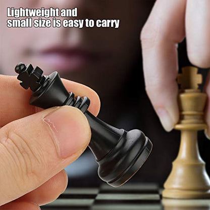 Chess Set,International 32 Standard Chess Pieces Replacement Tournament Chessmen with Kings Queens Castles for Children Teenager Adults
