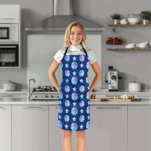 Manfei Volleyball Kids Kitchen Apron - color: Dark Blue