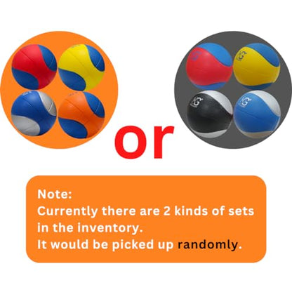 Macro Giant 6 Inch (Diameter) PU Foam Basketball, Set of 4, Basic Colors, Beginner, Training Practice, Playground, Preschool - color: Basic Colors