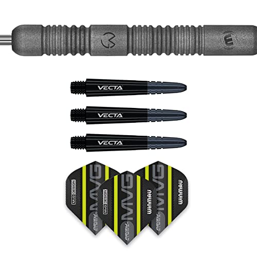 WINMAU Michael Van Gerwen MvG Exact 23 gram Tungsten Darts Set with Flights and Stems (Shafts)