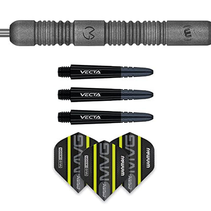 WINMAU Michael Van Gerwen MvG Exact 23 gram Tungsten Darts Set with Flights and Stems (Shafts)
