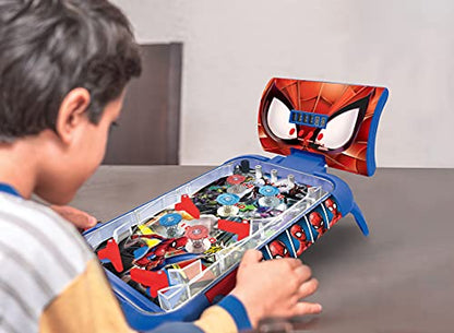 LEXIBOOK, Spider-Man, Electronic Table Pinball, Action and Reflex Game for Children and familiy, LCD Screen, Light and Sound Effects, Blue/red, JG610SP - style: Spider-Man
