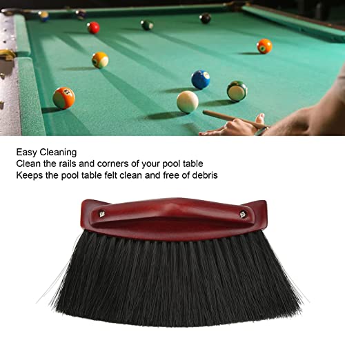 Pool Table Brush Soft Billiard Table Cleaning Ergonomic Handle Arc Shaped for Rail Corner Felt Cloth