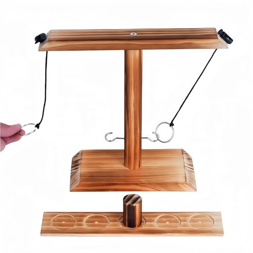 Ring toss Game, Large Base Hook and Ring Game, Hook and Ring Throwing Game for Adults Kids, Family-Friendly Indoor Holiday Fun or Outdoor Patio Games - size: Small