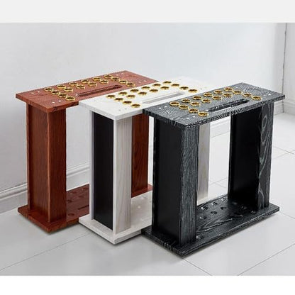 16-Cue Pool Rack Floor Stand – Vertical Billiard Stick Holder, Freestanding Ball Cue Storage, Multi-Color Options