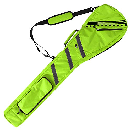 Big Teeth Golf Sunday Bag, Small Golf Bag Lightweight, Par 3 Golf Bag for A Few Clubs Driving Range, Practice with Carry Shoulder Strap Foldable Multi-Colour - color: Neo Green