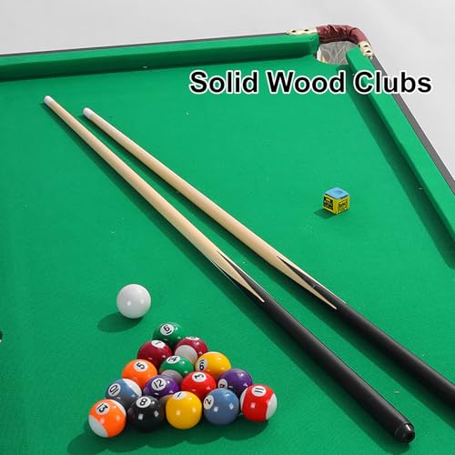 Folding Pool Table, Portable Billiard Tables Game Set with Cues, Balls, Rack, Chalk and Brush for Home, Office, Recreation Room(120x63x80cm/47.2x24.8x31.4in)