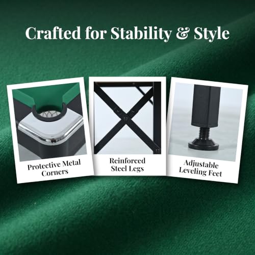 Foldable Pool Table, Compact Billiards Tables, Indoor Games Table for Family & teenagers, Billiard Gaming Board with Full Accessories, Small Space Game Top for Dining Room & Home Entertainment - size: 56-inch