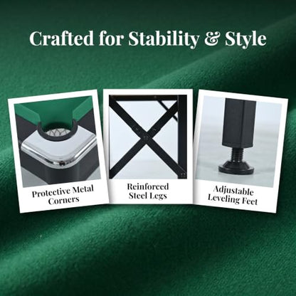 Foldable Pool Table, Compact Billiards Tables, Indoor Games Table for Family & teenagers, Billiard Gaming Board with Full Accessories, Small Space Game Top for Dining Room & Home Entertainment - size: 56-inch