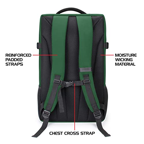 ENHANCE Collector's Edition Board Game Backpack - Reinforced Rigid Board Game Storage with Padded Shoulder Straps, Carrying Handle, and Accessories Pockets for Dice, Card Games, More (Dragon Green)