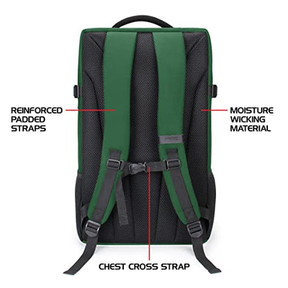 ENHANCE Collector's Edition Board Game Backpack - Reinforced Rigid Board Game Storage with Padded Shoulder Straps, Carrying Handle, and Accessories Pockets for Dice, Card Games, More (Dragon Green)