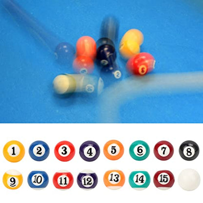 16Pcs Billiard Ball Toy Mini Resin Billiards, EcoFriendly Resin Material Billiard Ball, Mini Pool Table Accesssories for Recreation Games Game Rooms