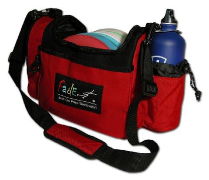 Fade Crunch Disc Golf Bag – Shoulder Strap Design with Insulated Lining for Dual Bag & Cooler Use – Great for Beginner & Intermediate Disc Golfers - color: red