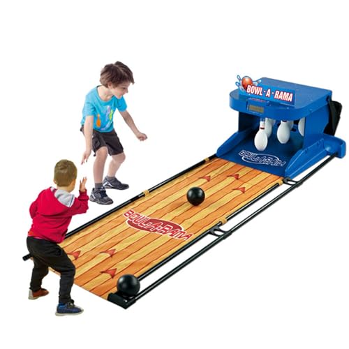 Indoor Bowling Alley Game for Kids & Adults - Electronic Bowling Console with Automatic Scoring, LED Display & Realistic Sound Effects - Fun Family Sports Game for Home Entertainment