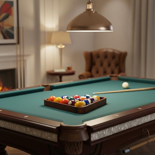 Solid Wood Billiard Triangle Rack for Standard Pool Balls - Durable Wooden Frame for 8-Ball & 9-Ball Games - color: Burgundy