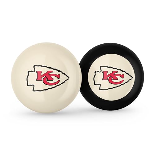 Imperial NFL Logo Cue Ball & 8 Ball Combo Set - color: Kansas City Chiefs, White