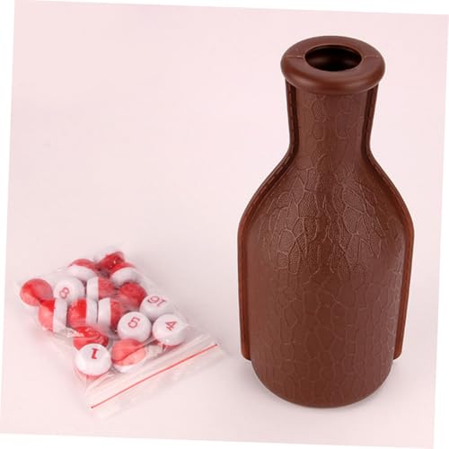 Toyvian 2pcs Billiard Dice Shaker Bottle Set – Plastic Billiard Ball Props for Pool Games – Portable Party Dice Props for and Snooker Entertainment