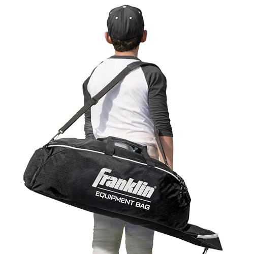 Franklin Sports Youth Baseball + Softball Bat Bag - Boys + Girls Tee Ball, Softball + Baseball Bag for Kids - color: Black