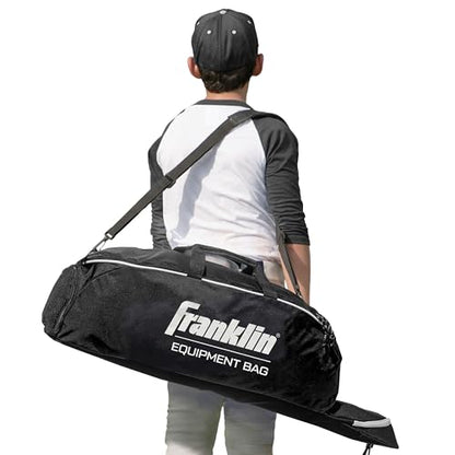 Franklin Sports Youth Baseball + Softball Bat Bag - Boys + Girls Tee Ball, Softball + Baseball Bag for Kids - color: Black