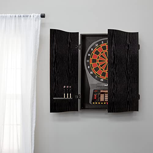 DMI Sports Black CricketPro Dartboard Cabinet | Designed for Arachnid 15.5” CricketPro 900, 800, 750, 650 Electronic Dartboards | Does Not Include Dartboard