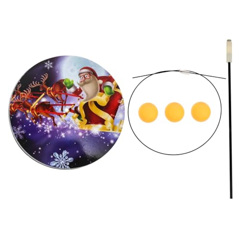 UKCOCO Table Tennis Trainer Kit with Elastic Rod and Stainless Steel Base Portable Indoor Outdoor Pong Practice Device for All Ages Sports Training Plaything with Balls for Home Use