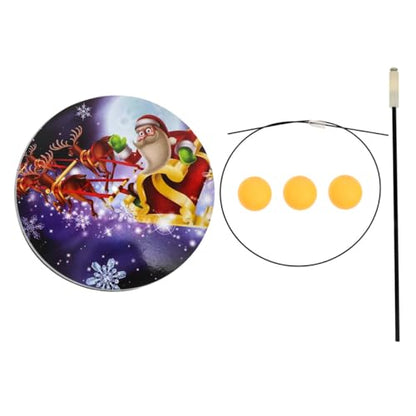 UKCOCO Table Tennis Trainer Kit with Elastic Rod and Stainless Steel Base Portable Indoor Outdoor Pong Practice Device for All Ages Sports Training Plaything with Balls for Home Use