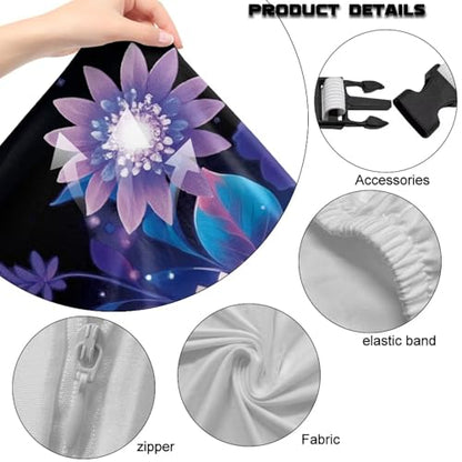 Suobstales Butterfly Daisy Pattern Ergonomic Office Computer Game Chair Slipcovers with Armrest Cover, Stretchy Polyester Covers for Reclining Racing Gaming Chair - color: Butterfly Daisy