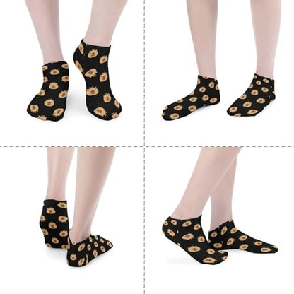 5 Pairs Women’s Low Cut Ankle Socks, Soft Athletic No Show for Running Yoga Daily Wear - color: Picture (20)