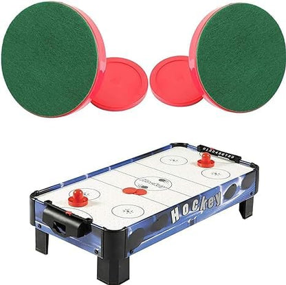 2 Red Air Hockey Pushers and 2 Red Pucks, Mini Air Hockey Pushers and Air Hockey Pucks Great Goal Handles Pushers Goal Handles Paddles Replacement Accessories (76mm)