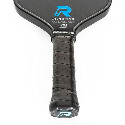 Ronbus R1/R3 Pulsar Thermoformed Raw Toray T700 Carbon Fiber Pickleball Paddle with 16 mm Polypropylene Honeycomb Core - style: R1 Pulsar 5.25'' Handle