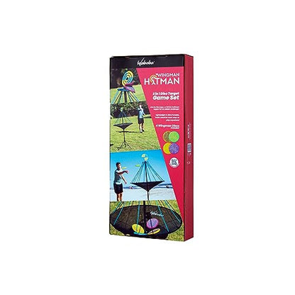 Waboba Hitman Flying Disc Target Game, 2 in 1 Foldable Throwing Garden Game with 4 Silicone Wingman Discs Included, Fun for All Ages, One Size