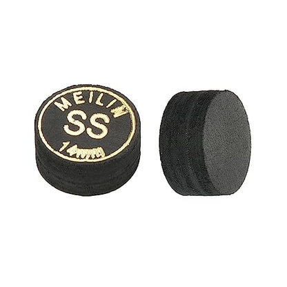 M METERXITY Pool Cue Tips - Laminated Billiard Cue Tips Multiple Layer Faux Leather Apply to Pool Cues/Snooker - size: 14mm, style: Super Soft