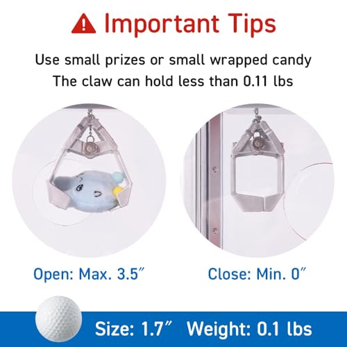 Japard Claw Machine for Kids, Mini Candy Vending Machine, Manual Arcade Game with Adjustable Sound, Candy Grabber Prize Dispenser, Gifts for Girls Boys Easter Party