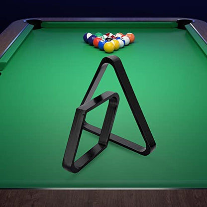 kowaku 2 Pieces Triangle Rack Wooden Billiard Ball Stand Pool Rhombus Positioning Sports Supplies Accessories Suitable for Home Game Room Club - color: Black