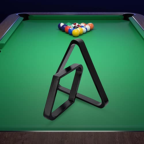 2Pcs Durable Billiard Ball Rack Set, Eight Ball Triangle Rack, Diamond,Ball Holder for Standard 2-1/4" Balls Accessories Supplies - color: Black
