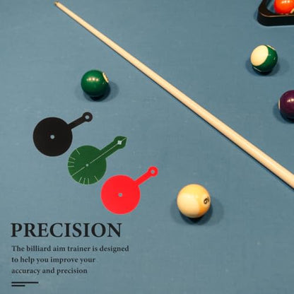 Yardwe Billiard Aim Trainer Pad Set 3Pcs Pool Table Aiming Practice Tool Accurate Billiard Aim Aid for 8 Ball and 9 Ball Players