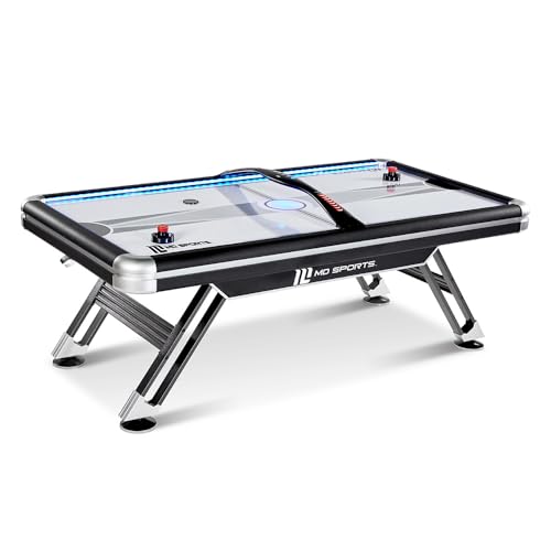 MD Sports Air Hockey Table with Arcade Electronic Scorer, Perfect for Family Game Rooms - style: 7.5' - Titan (Overhead Score)