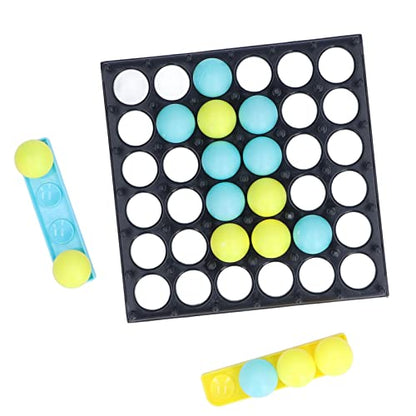 Bounce Ball Board Game Set with 9 Cards and 16 Balls - Interactive Family Game for Childrens Hands and Feet Coordination