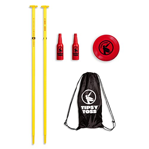 GoSports Tipsy Toss Game Set - Flying Disc Bottle Drop Yard Game - Choose Pro or Standard - color: Standard