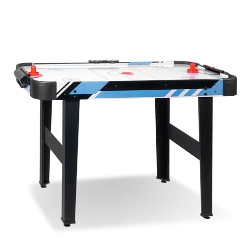 48” Air Hockey Table for Adults – Full-Size Arcade Game Table with LED Electronic Scoreboard, 2 Pushers & 2 Pucks, Sturdy MDF Frame for Home, Office & Game Room