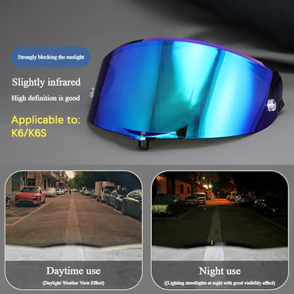 AGV K6 and K6S Visor (Sapphire Blue) - color: Sapphire Blue