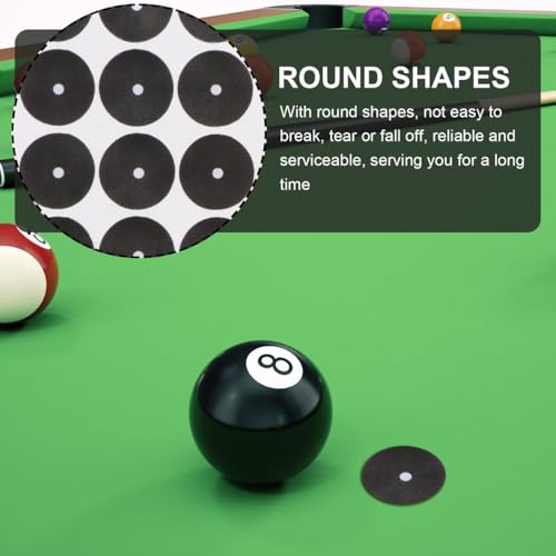 BESPORTBLE Billiard Table Marker Dots Black Snooker Spots Self-Adhesive Billiard Point Stickers for Pool Table Markers Billiards Practice Cloth Material 2 Sheets