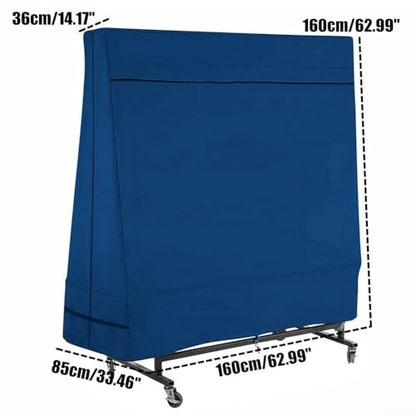 Table Tennis Table Cover Waterproof 600D Oxford for Indoor and Outdoor for ping Pong Tables with Windproof Zippers and All Weather Protection