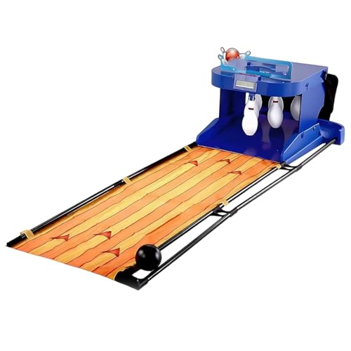Electronic Bowling Alley Game for Home - LED Scoreboard & Auto Ball Return Indoor Outdoor Use Easy Storage 2m Portable Bowling Set