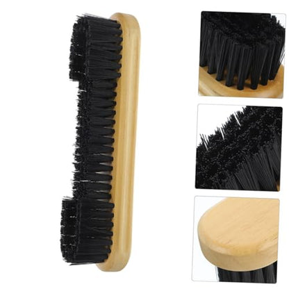 DECHOUS Pool Table Rail Brush and Crevice Cleaning Tool with Wooden Handle, 12-inch Narrow Gap Billiard Table Cleaning Kit for Dust and Debris Removal in Game Rooms and Sports Areas
