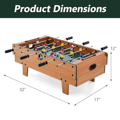Goplus 4 in 1 Multi Game Table, Combination Game Table Set with Pool Billiards, Air Hockey, Foosball, Table Tennis, Stackable Combo Tabletops for Home, Play Room, Party Family Night - color: Brown
